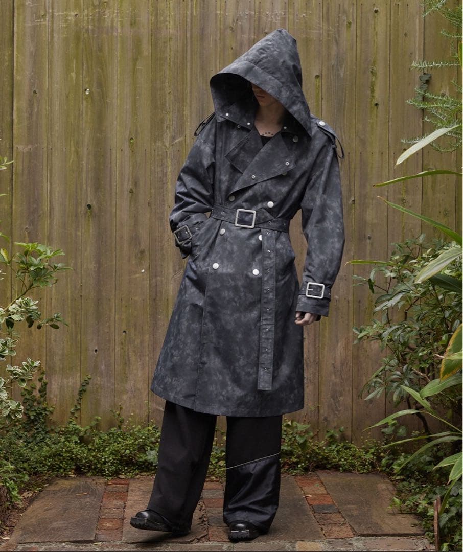 GRANCY Patterned Long Coat トレンチコート Lサイズ