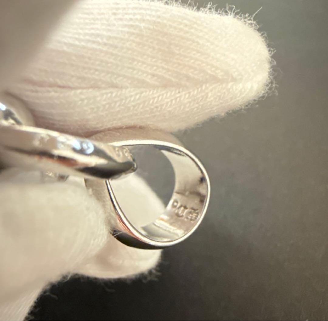 ペーパーチェーン　ダイヤ　クロスチャーム　ネックレス　50㎝