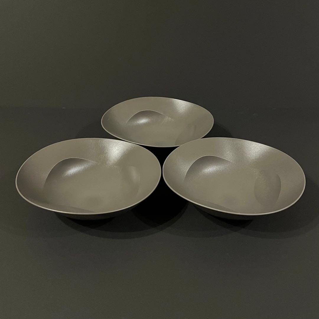 ARAS 深鉢ミルー グレー　3枚セット