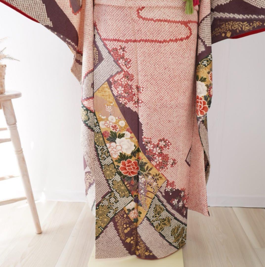 振袖　379F フルセット 5点セット　正絹 すべて正絹