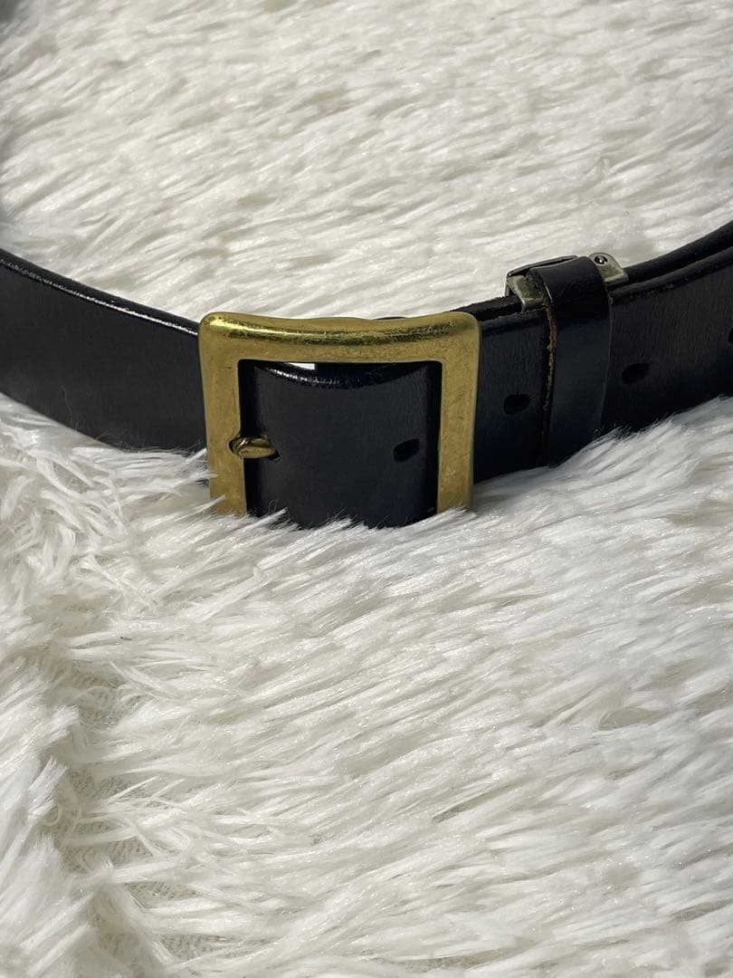 希少　Levi’s オールドレザー　レザーベルト 本革 ヴィンテージ　ブラック