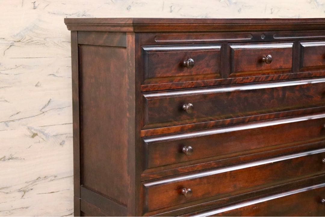 GMGS252○神居民芸 7段チェスト 整理箪笥 整理タンス 衣装箪笥 樺材