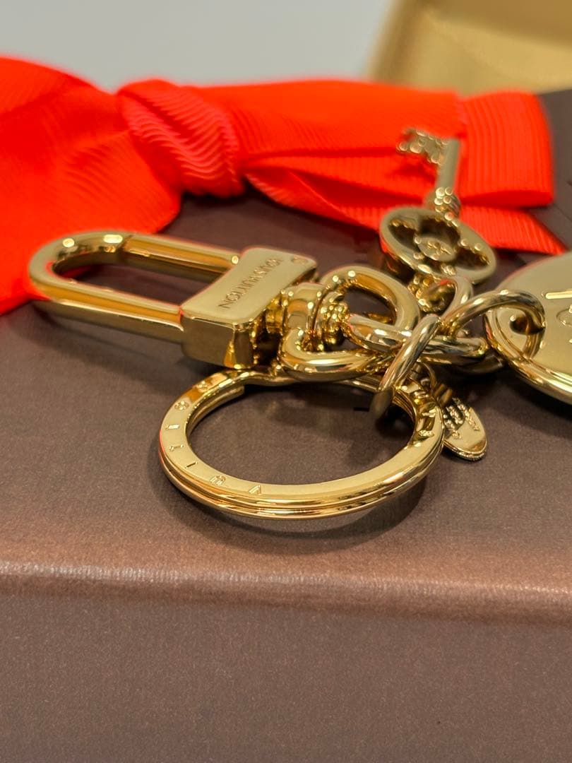 【極美品】ルイヴィトン ポルトクレ メゾン　ゴールド　 キーホルダー キーリング