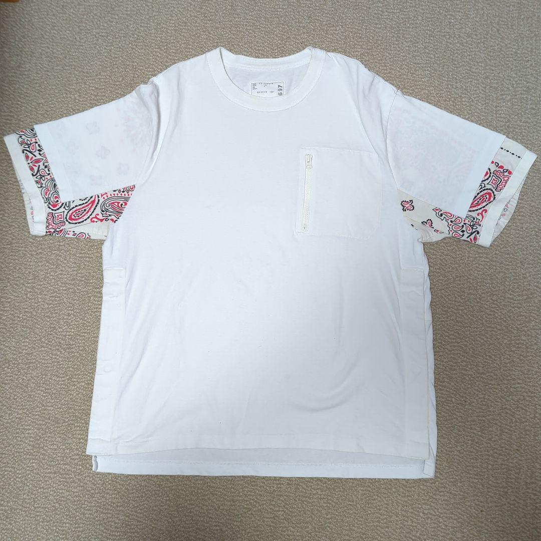 おもと sacai バンダナ ペイズリー Tシャツ サイズ3