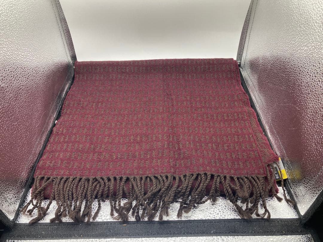 FENDI マフラー　ズッキーノ　赤紫　ワインレッド　正規品　送料無料