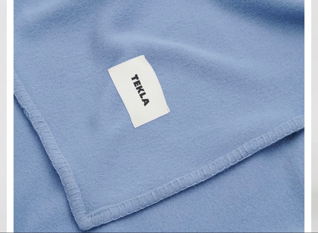 TEKLA テクラ　ブランケット　130×180 ブルー