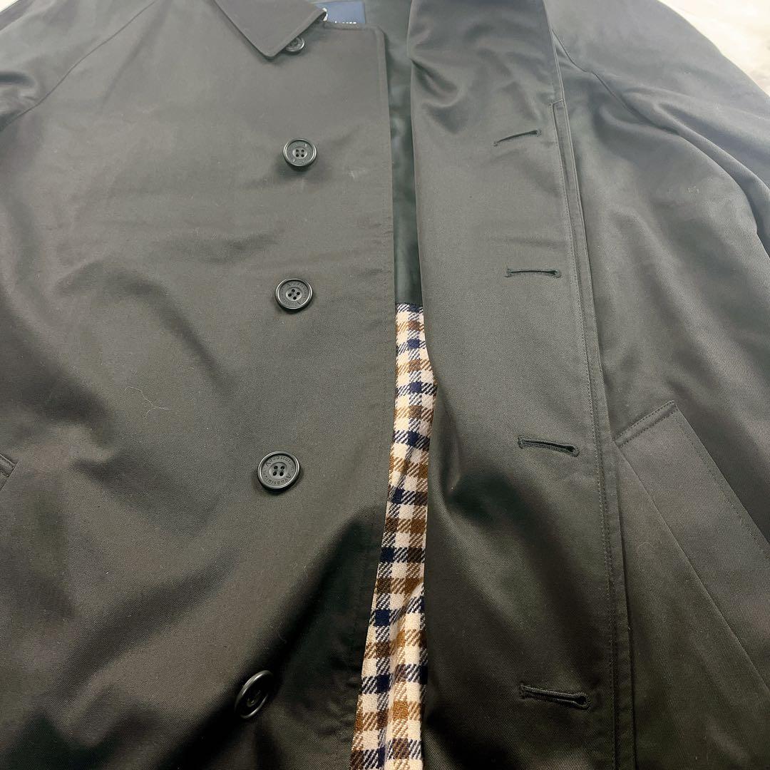 美品✨アクアスキュータム ステンカラーコート ライナー付 比翼 着丈110以上