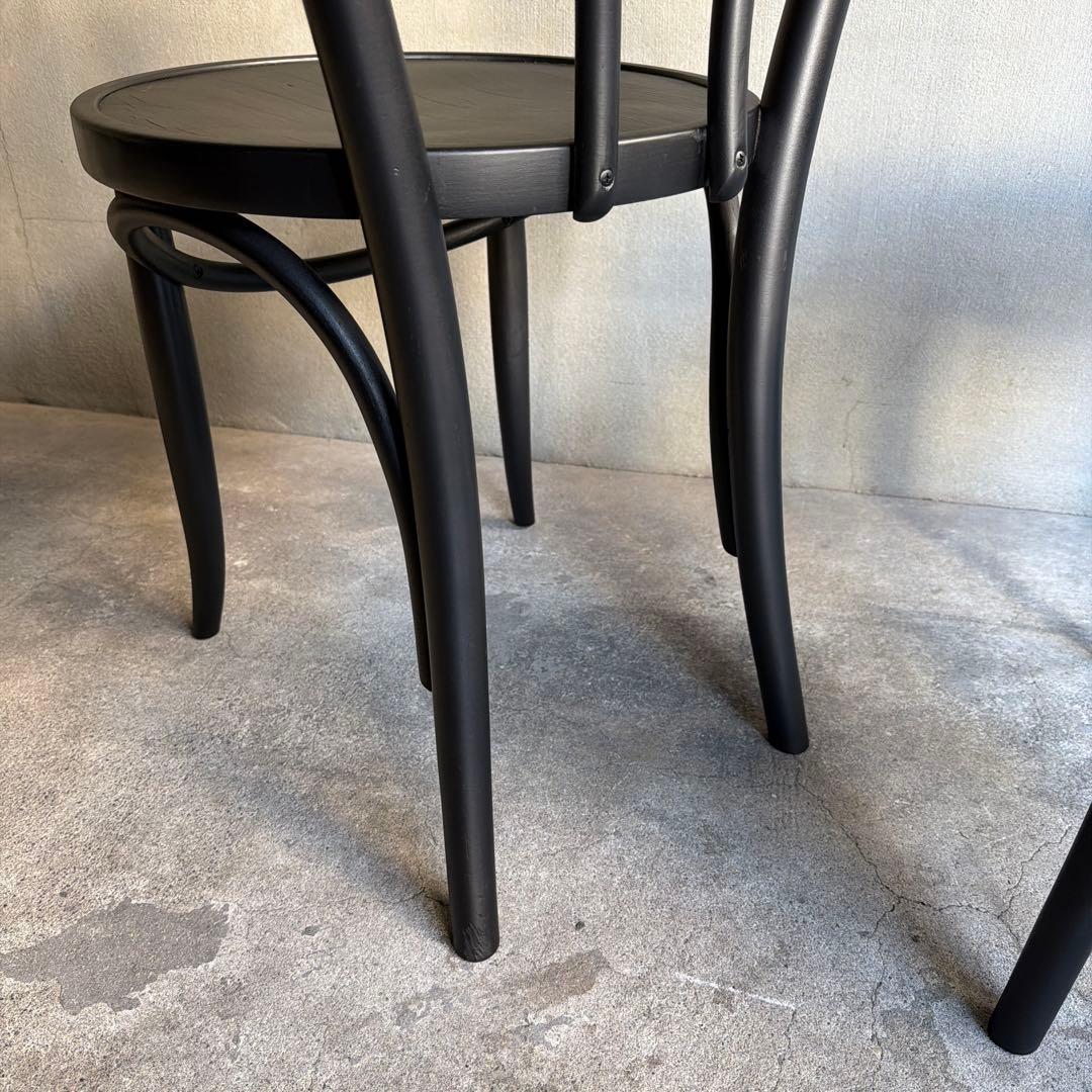 曲木　ベントウッドチェア　2脚セット　マットブラック塗装