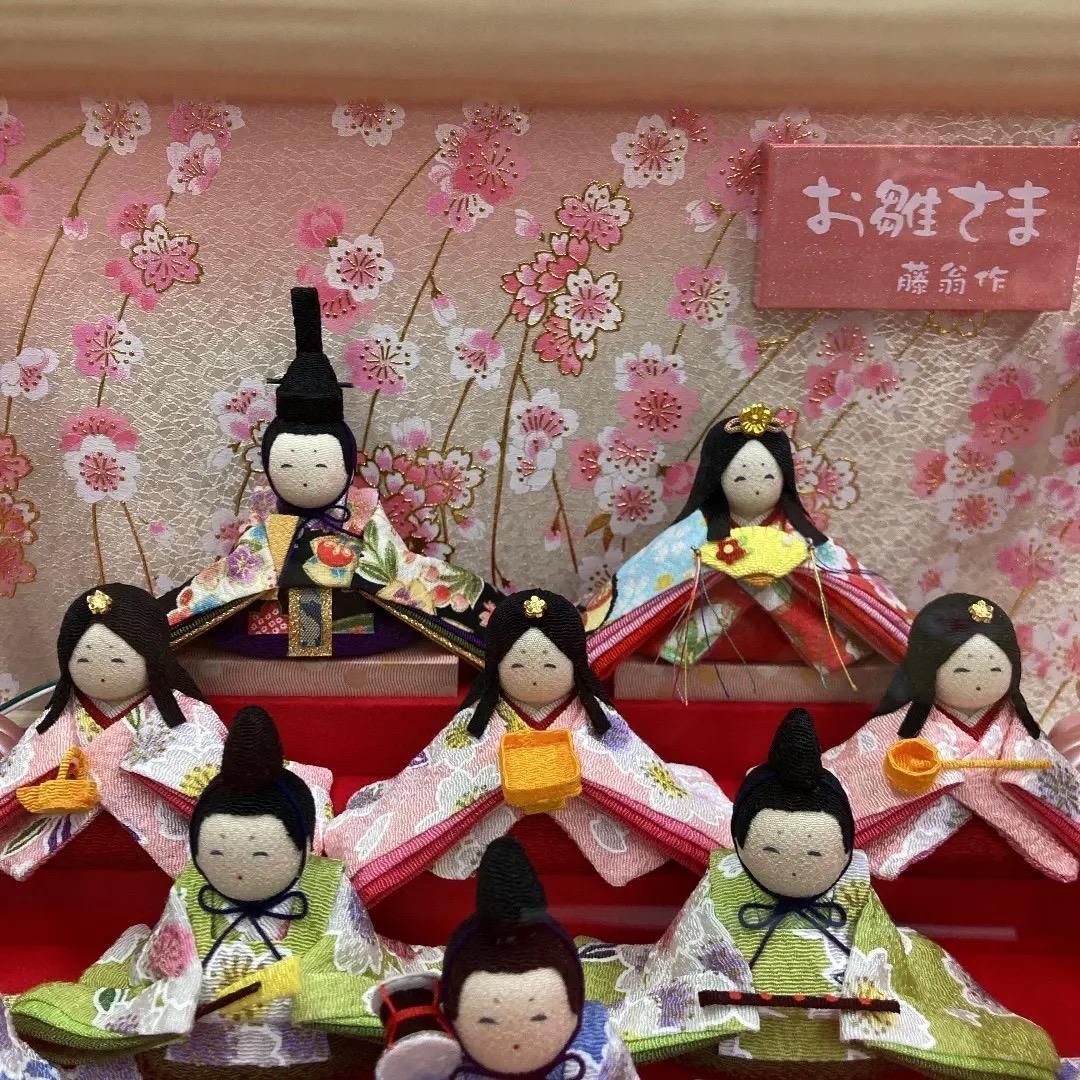 K3 わらべ10人飾り　アクリルケース入り　ほほえみ　雛ケース　雛人形ケース入り
