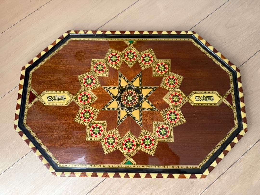 未使用品 大きなお盆 グラナダ スペイン 伝統手工芸　寄木細工　50センチ