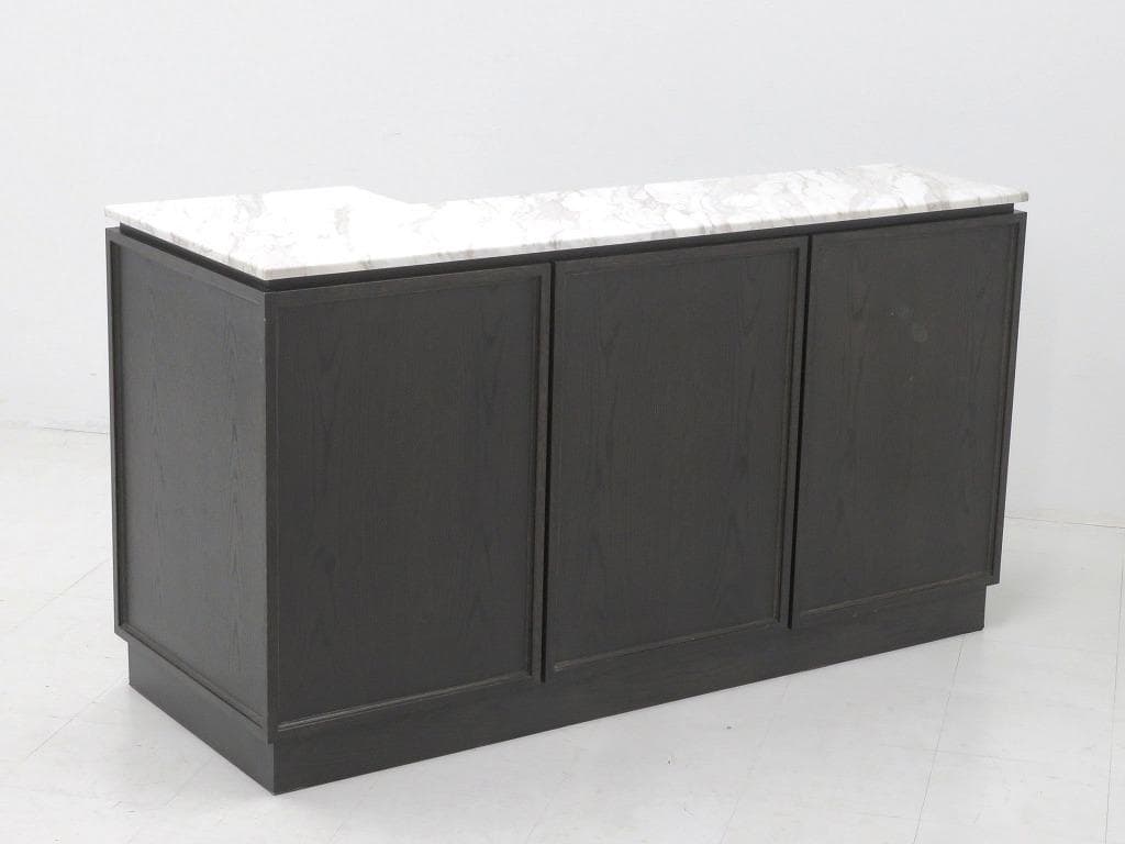 展示品　大理石　オーク材　受付カウンター　キッチンカウンター　キャビネット