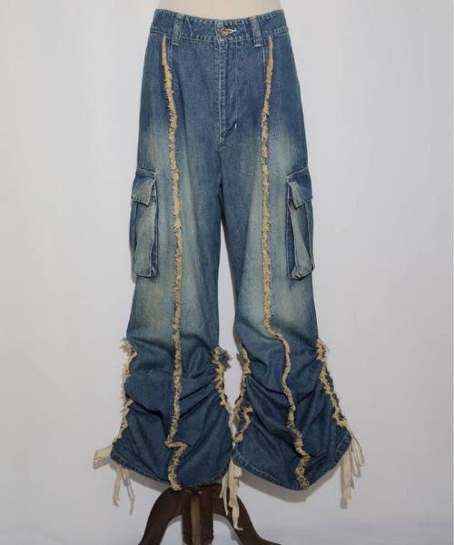rurumu: drawstring denim pants 縷縷夢兎 デニム