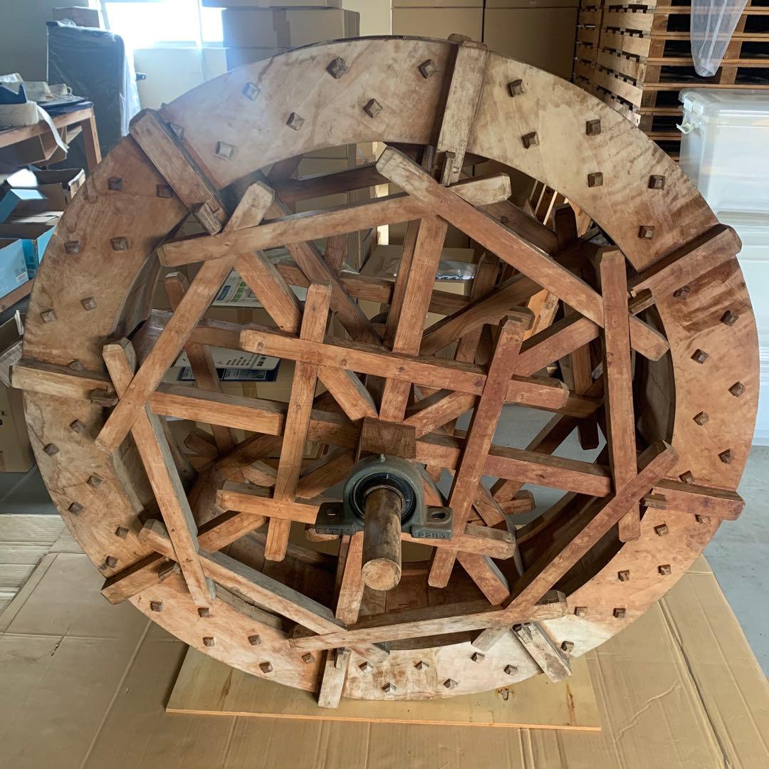 水車　【木製手作り水車】