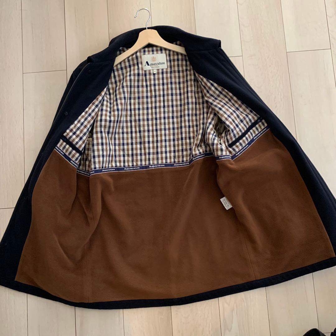 美品　aquascutum ステンカラーコート　イングランド製　カシミヤ　Ｓ
