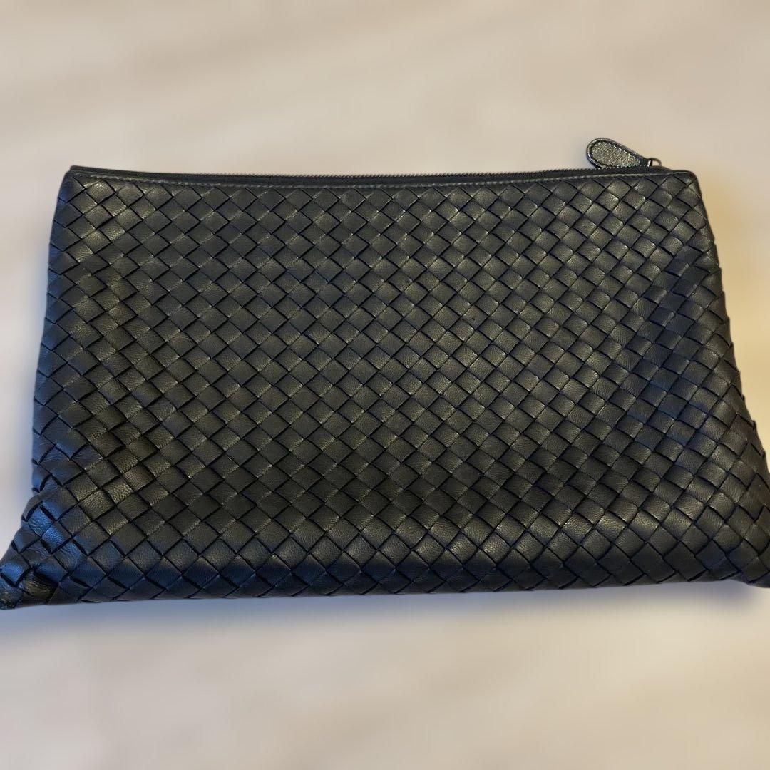 BOTTEGA VENETA イントレチャート長財布レザーブラック【メンズ】