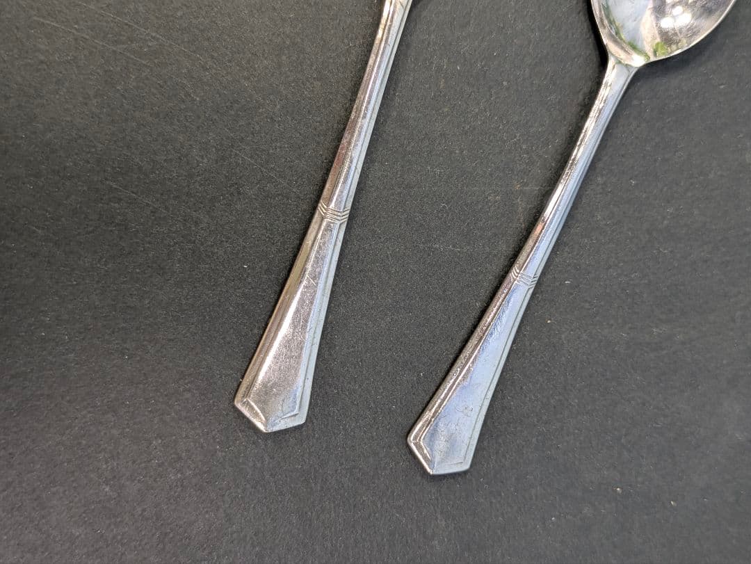 スターリングシルバー イギリス 1972年 ティースプーン 刻印入り 2本セット