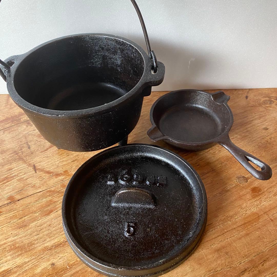 【USED】Lodge ダッチオーブン 5inch & ashtray