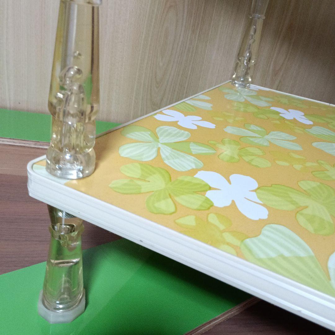 キッチンラック 棚 インテリア 昭和レトロ レトロポップ 花柄　イエロー