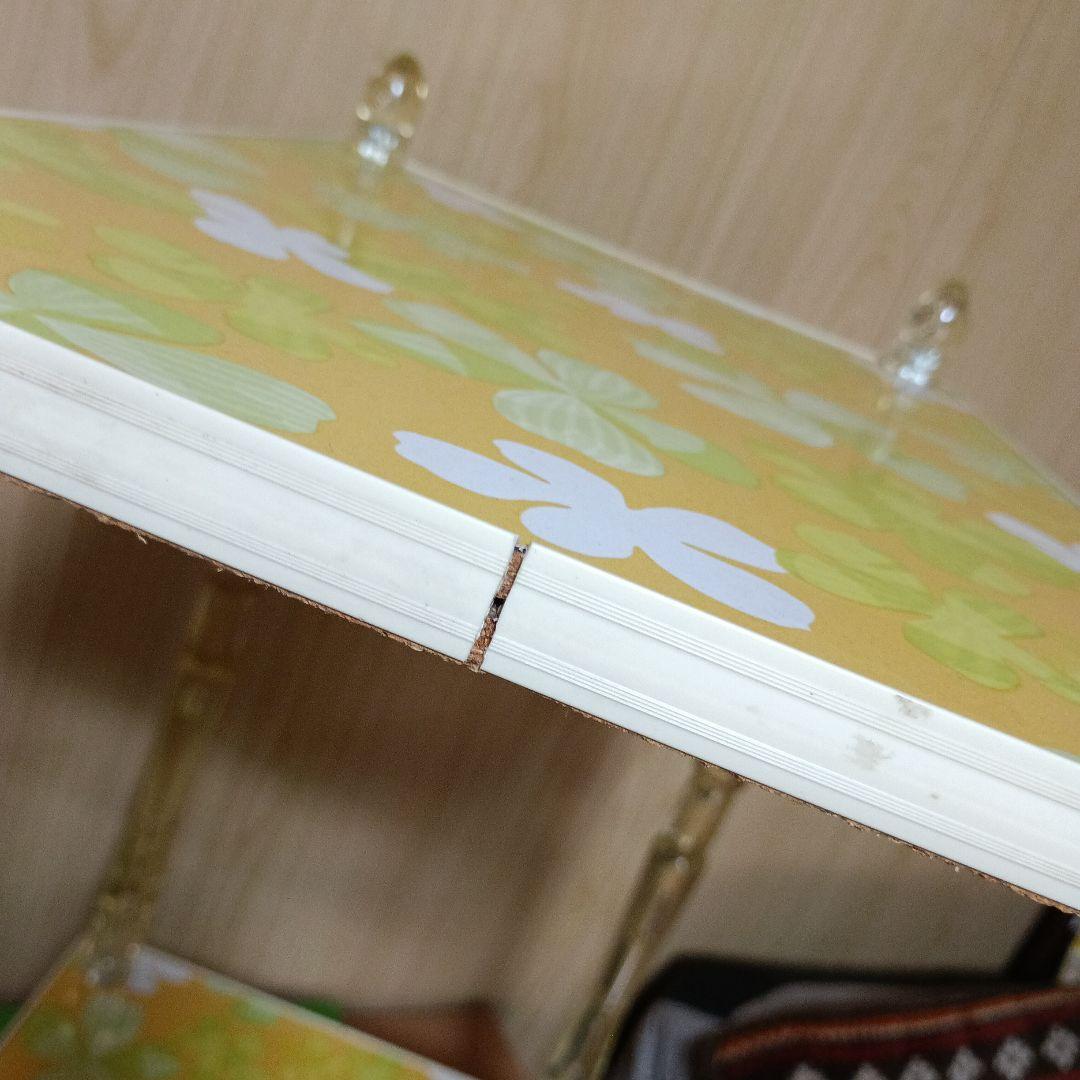 キッチンラック 棚 インテリア 昭和レトロ レトロポップ 花柄　イエロー