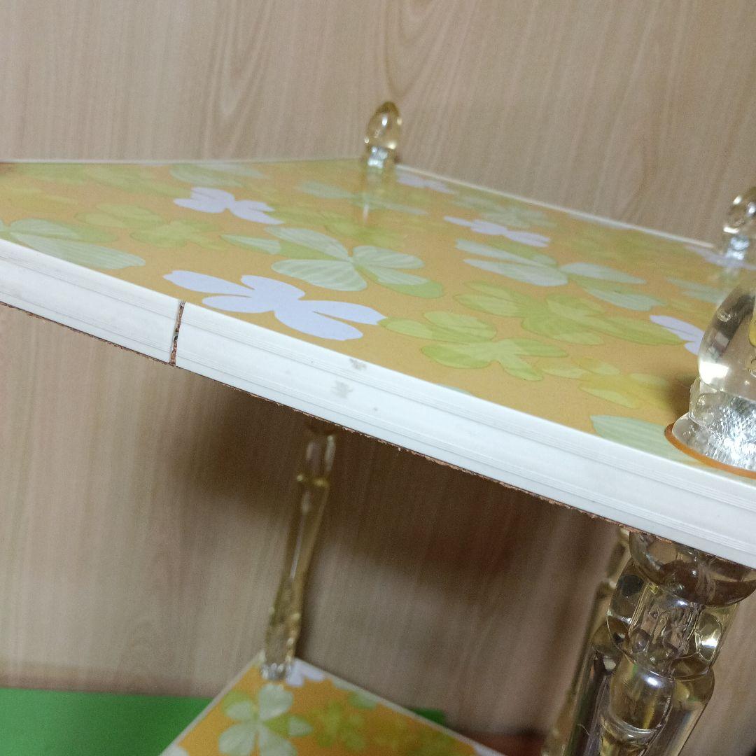 キッチンラック 棚 インテリア 昭和レトロ レトロポップ 花柄　イエロー