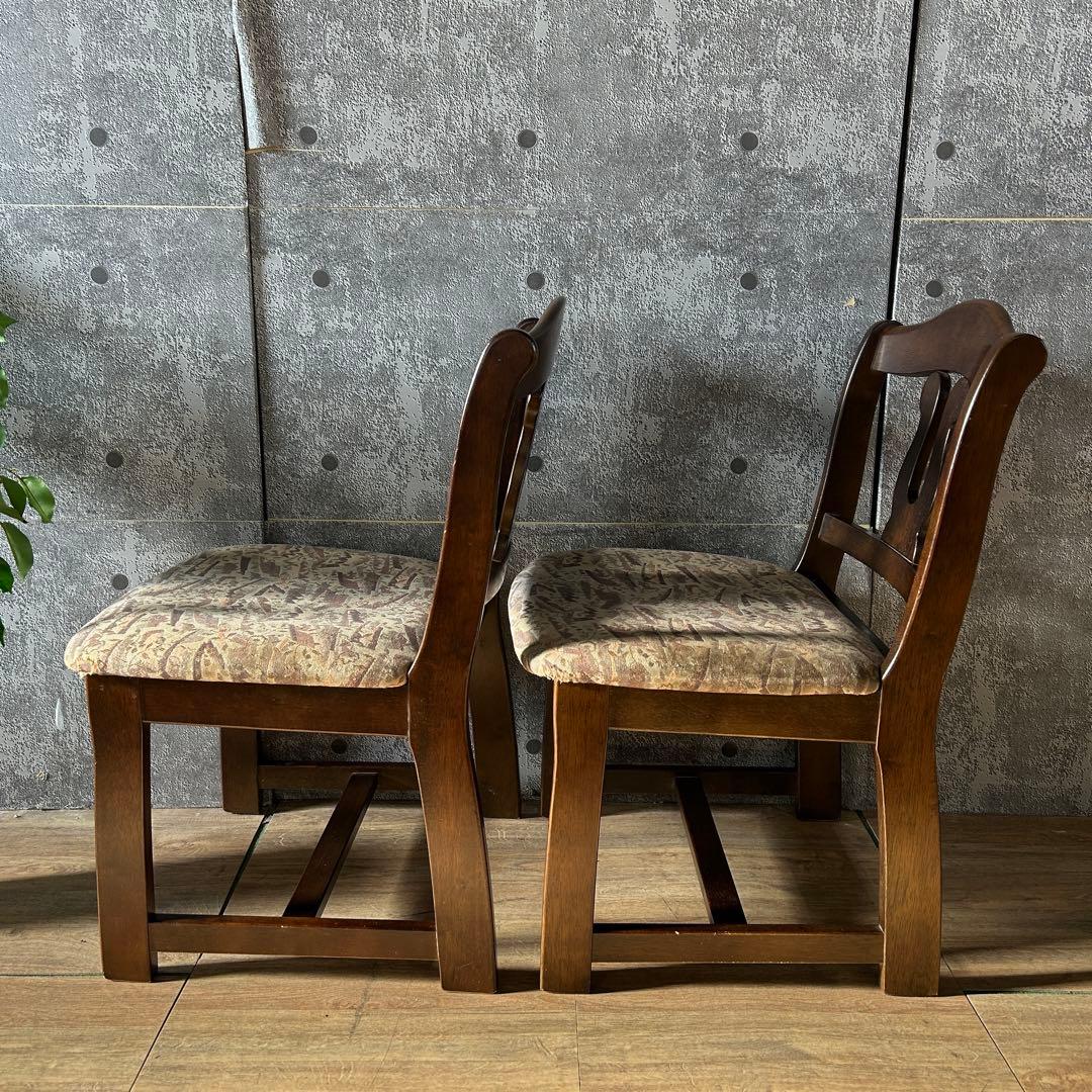 ꧁カリモク家具꧂ダイニングテーブル&チェア4脚セット 花柄 クラシック 食卓