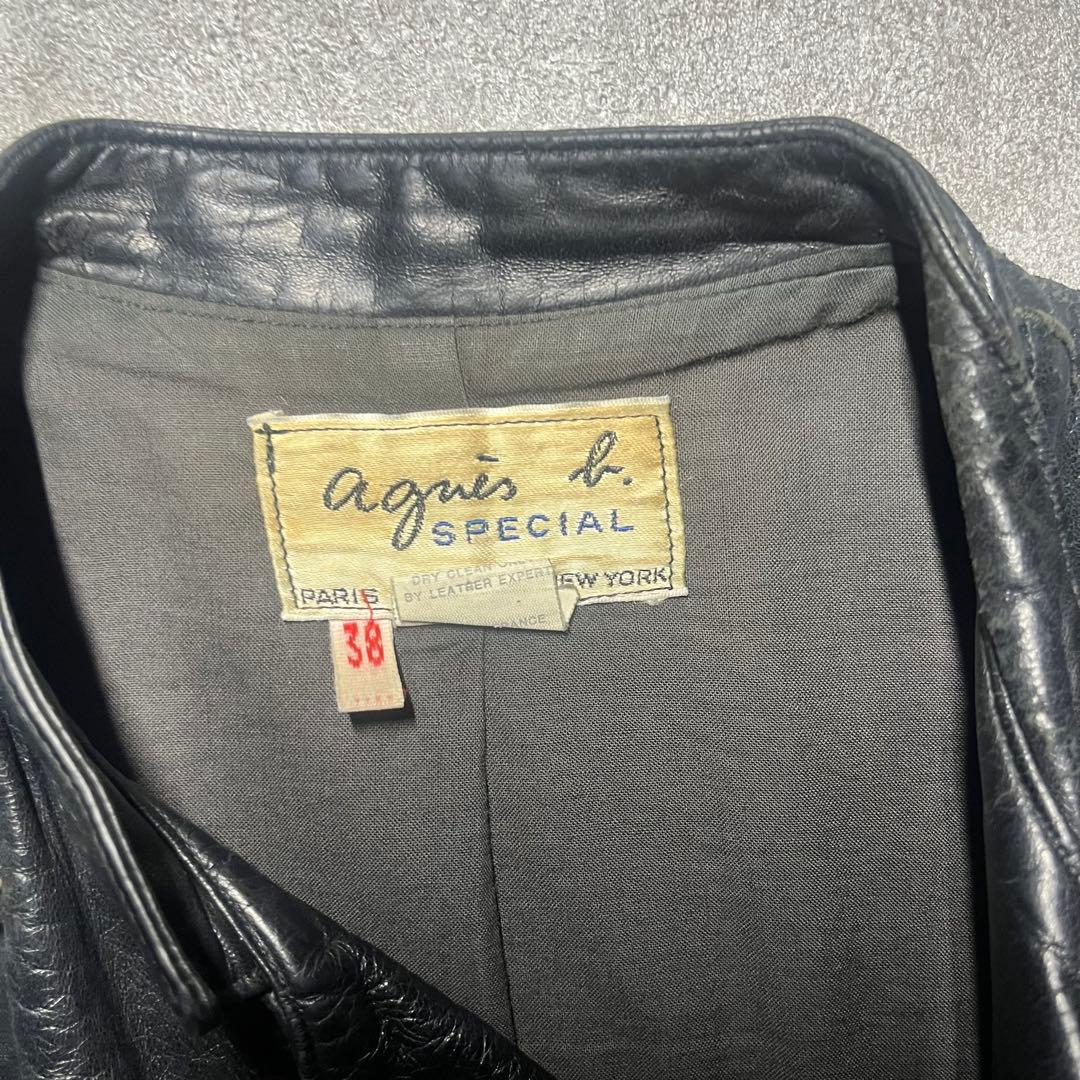 agnes b. スペシャル レザー ナポレオンジャケット vintage