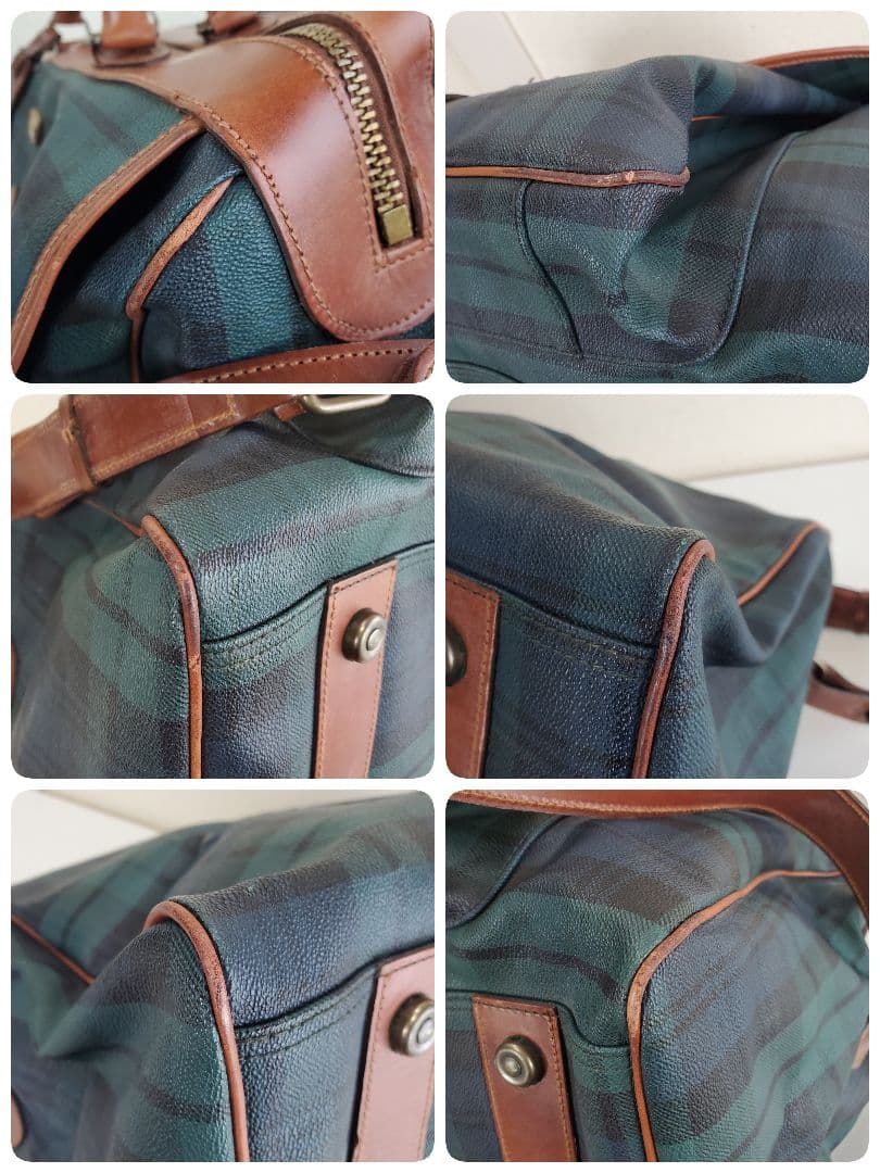 ポロラルフローレン PVC×レザー ボストンバッグ トラベルバッグ 旅行かばん