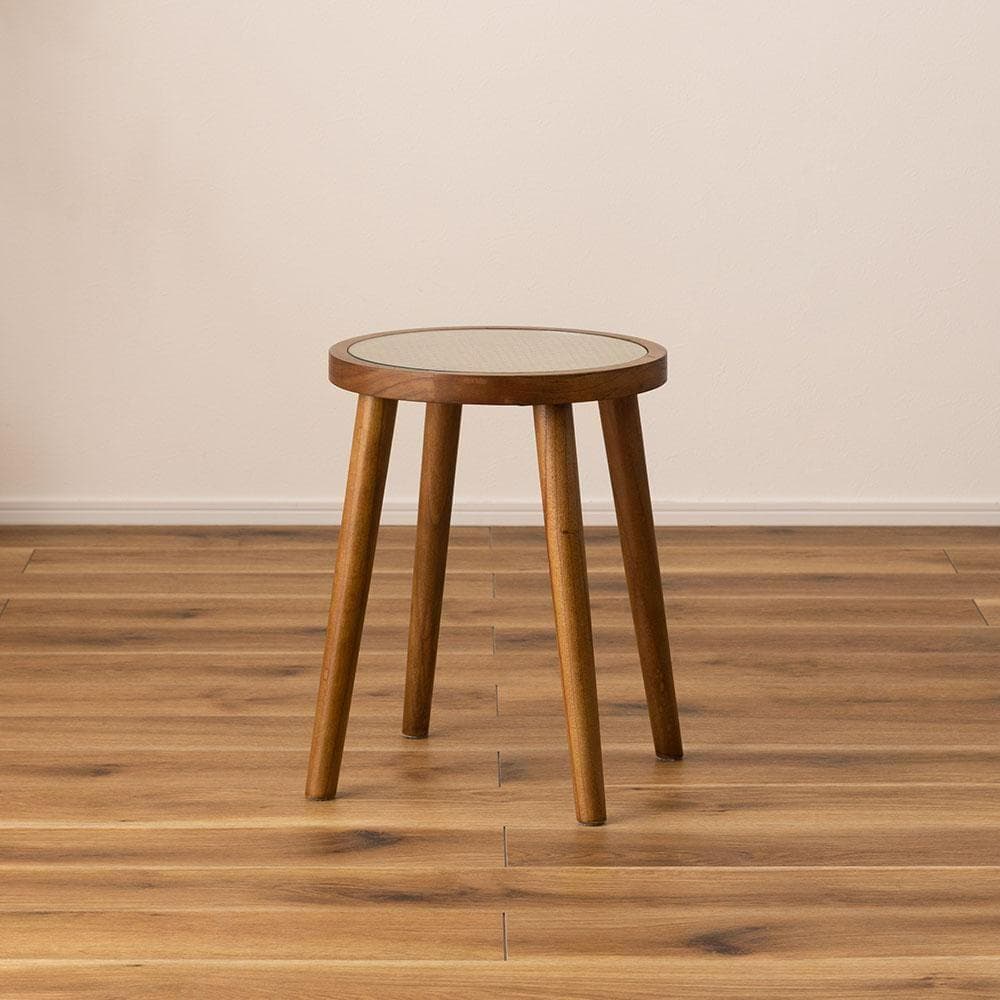 新品 送料込み ラタン ラウンド サイドテーブル S 35×45cm