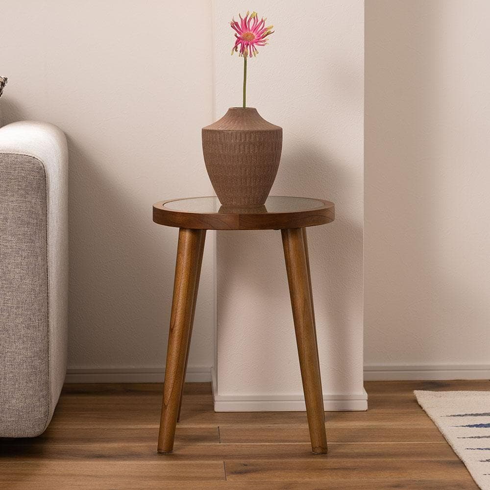 新品 送料込み ラタン ラウンド サイドテーブル S 35×45cm