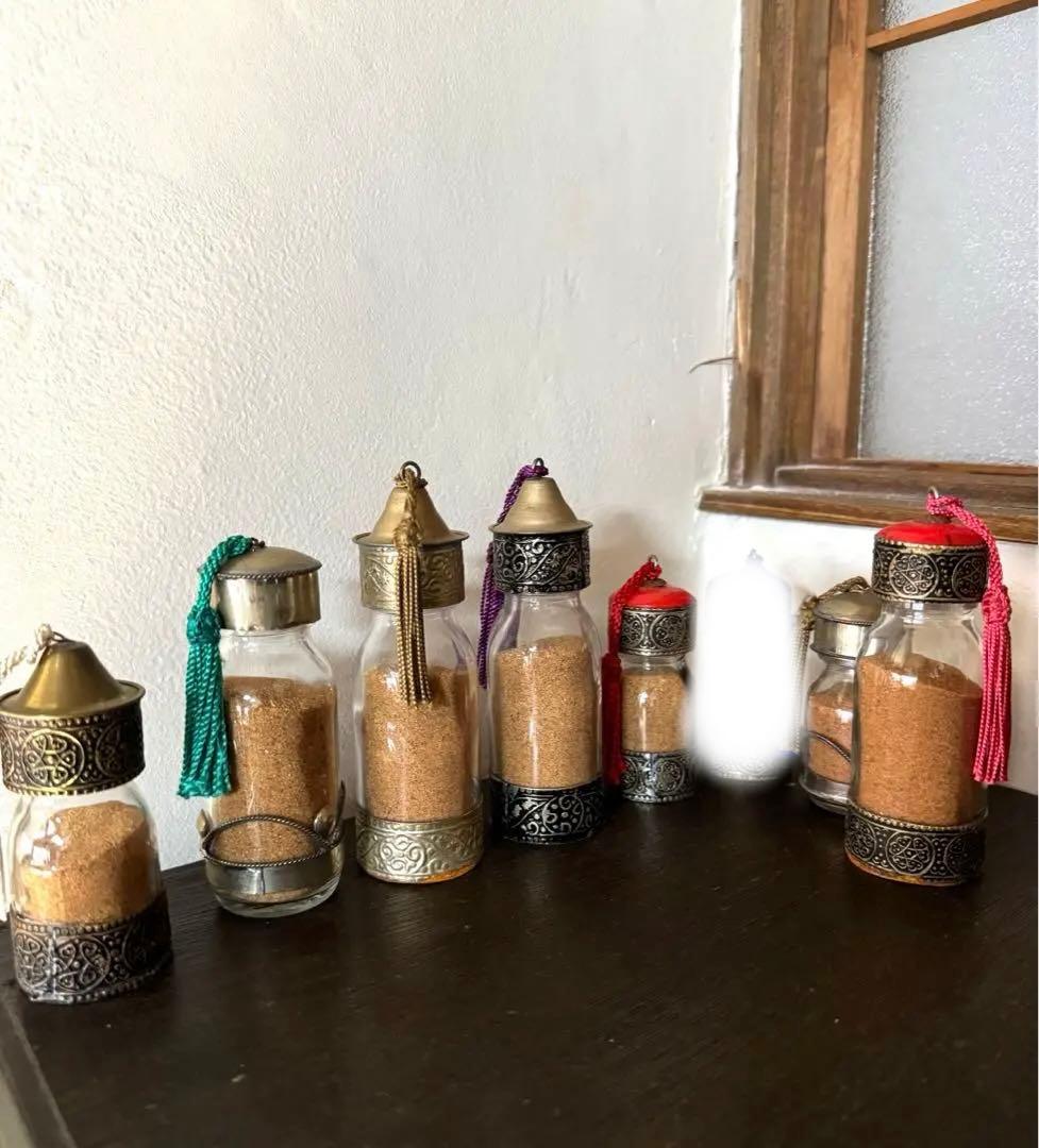 サハラ砂漠の砂　モロッコの瓶詰め　7本セット