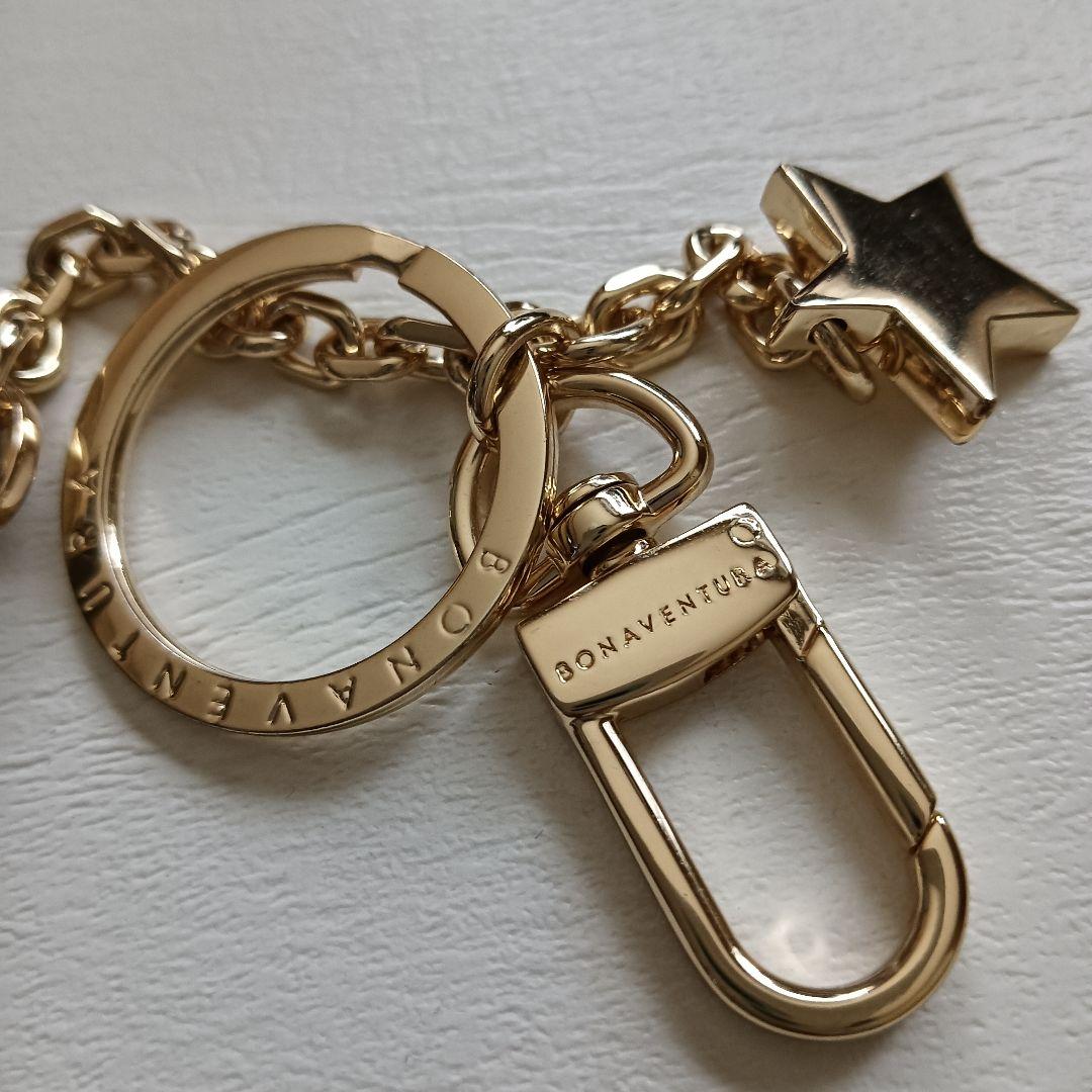 BONAVENTURA スターチェーンキーホルダー シュリンクレザー チャーム