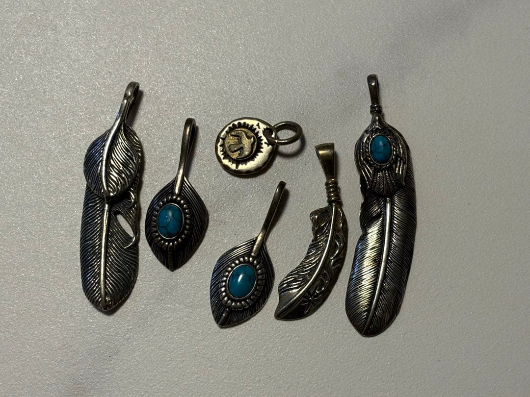 silver925 フェザー ペンダントトップ good vibrations