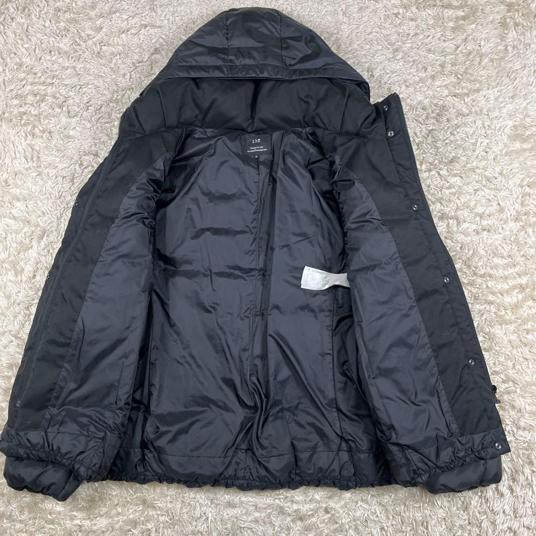 23区 シレータフタ ダウンジャケット 黒 フード取外し可 42 XLサイズ