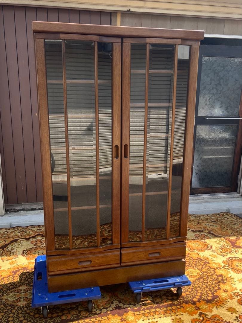 ガラスキャビネット アンティーク インテリア 飾り棚 食器棚 棚