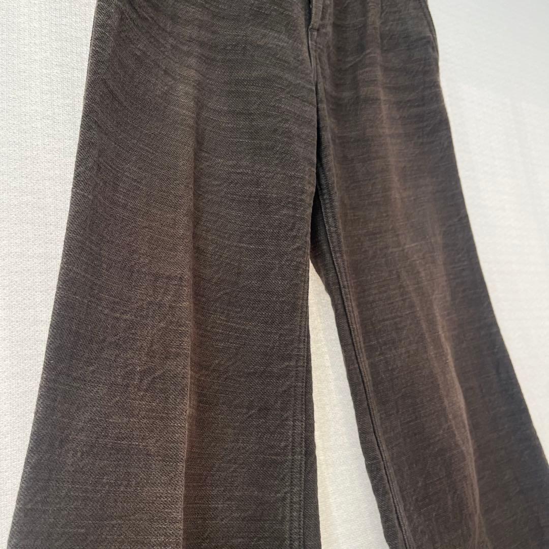 フミカウチダfumikauchidaフレアデニム34ワイドデニム