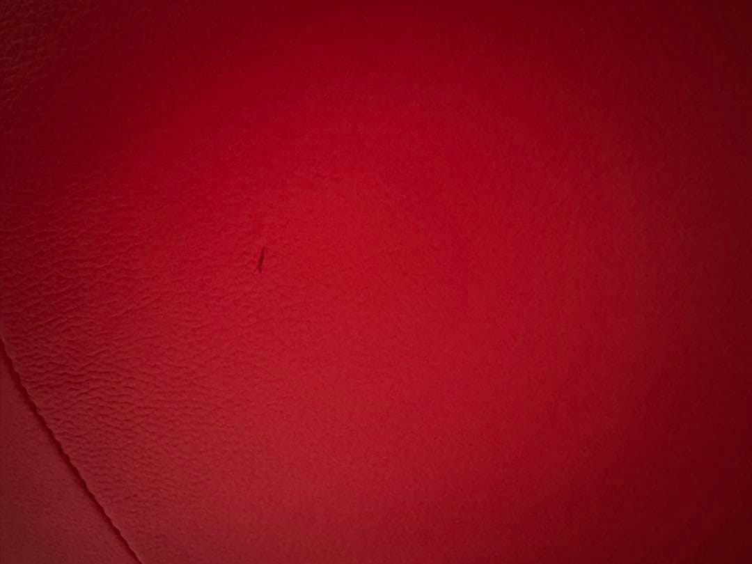 エッグチェア 赤 レザー