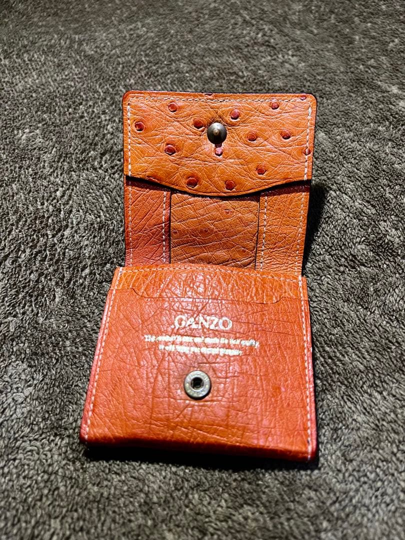 ガンゾ GANZO ケース 小銭入れ オーストリッチ エキゾチックレザー