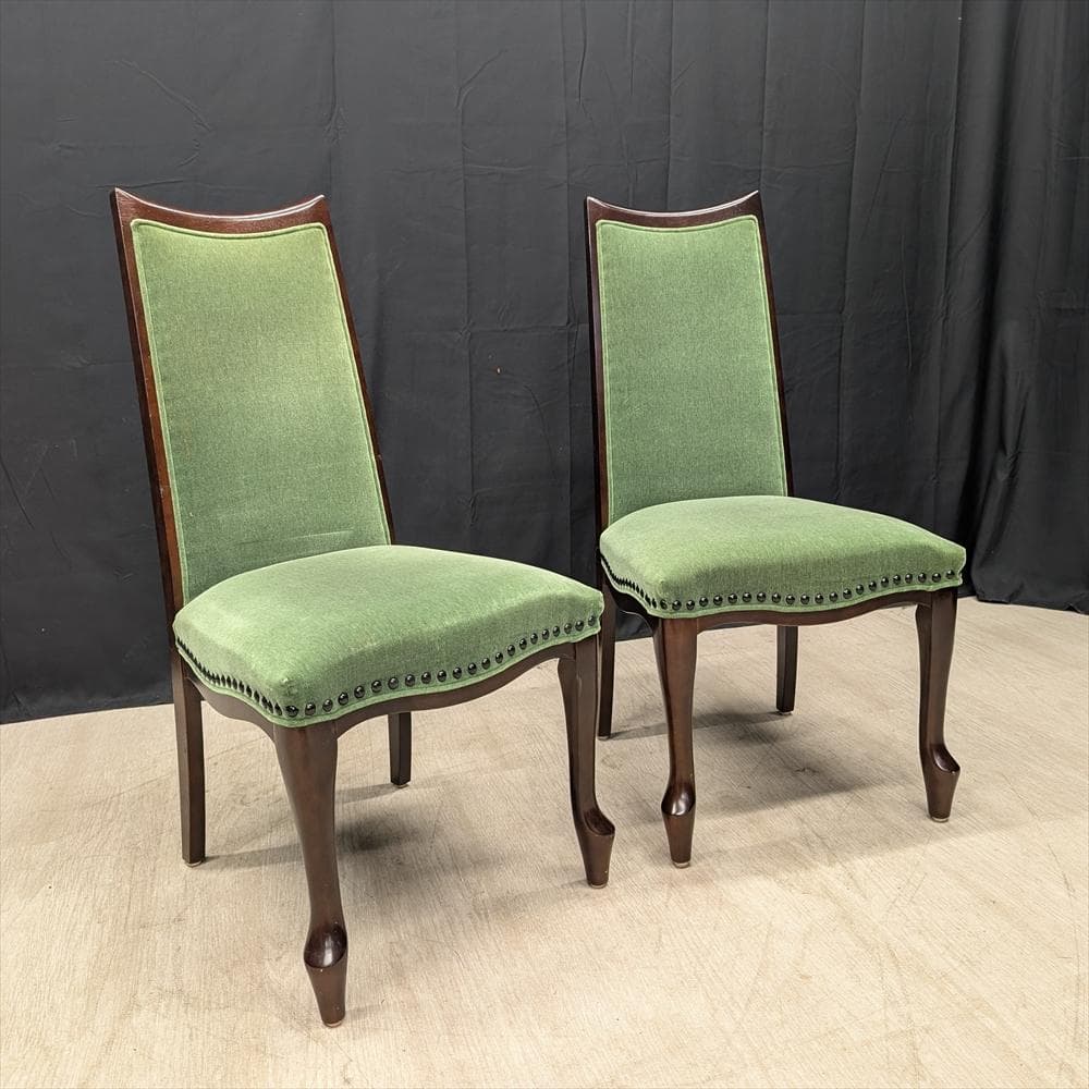 マルニ　ベルサイユ　猫脚　2脚　ダイニングチェア　ハイバック　イス　椅子　B