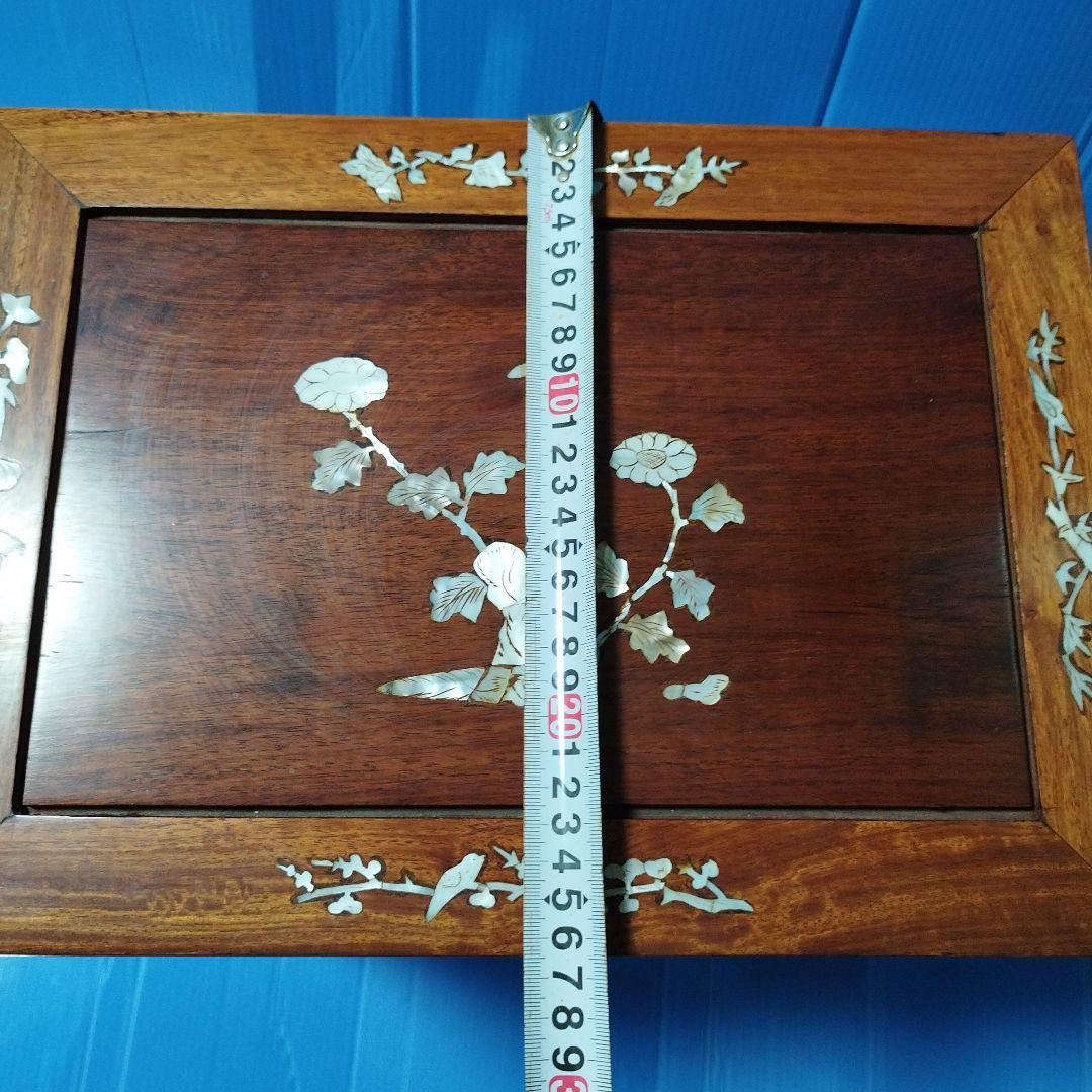 花台(2点セット)花梨 唐木 螺細