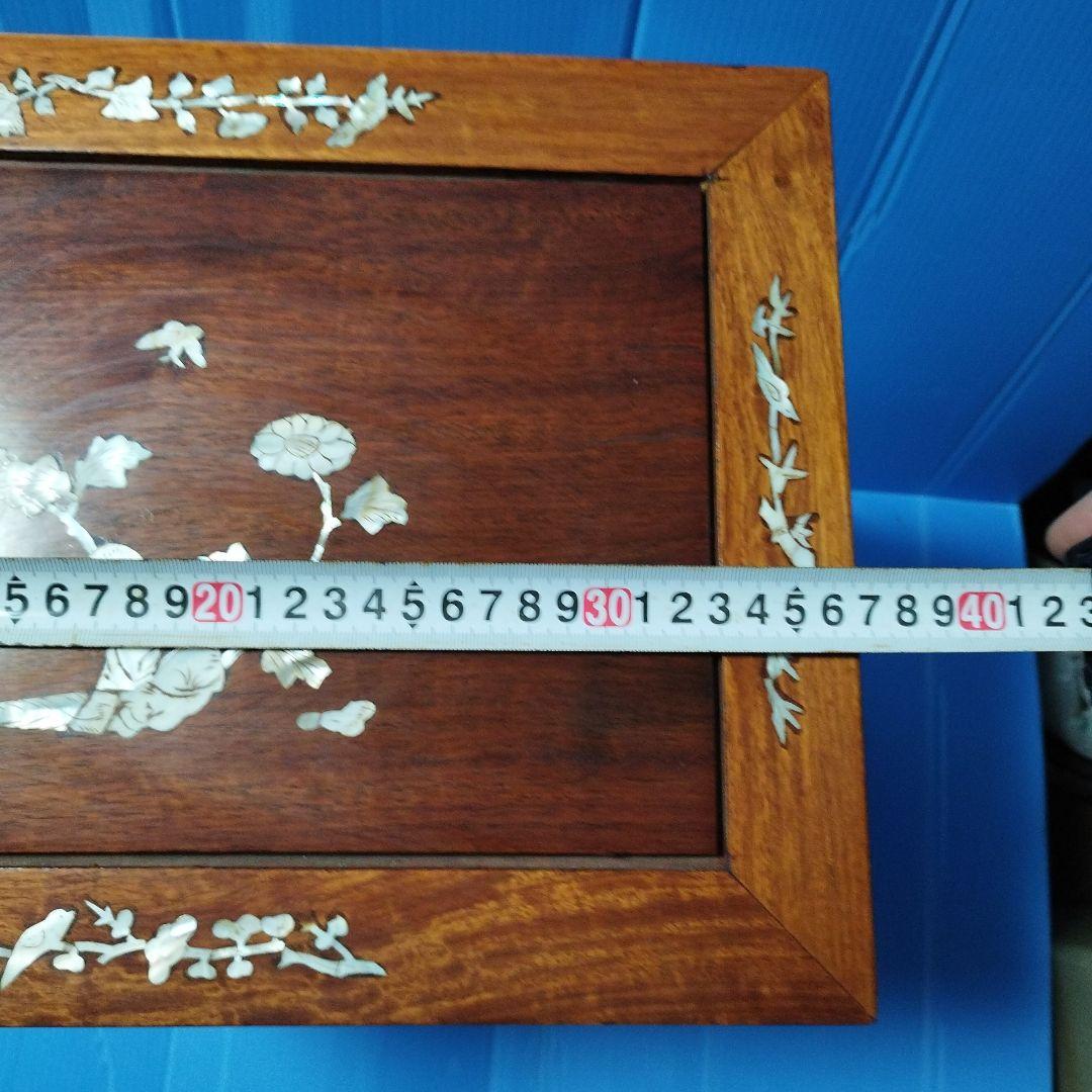 花台(2点セット)花梨 唐木 螺細