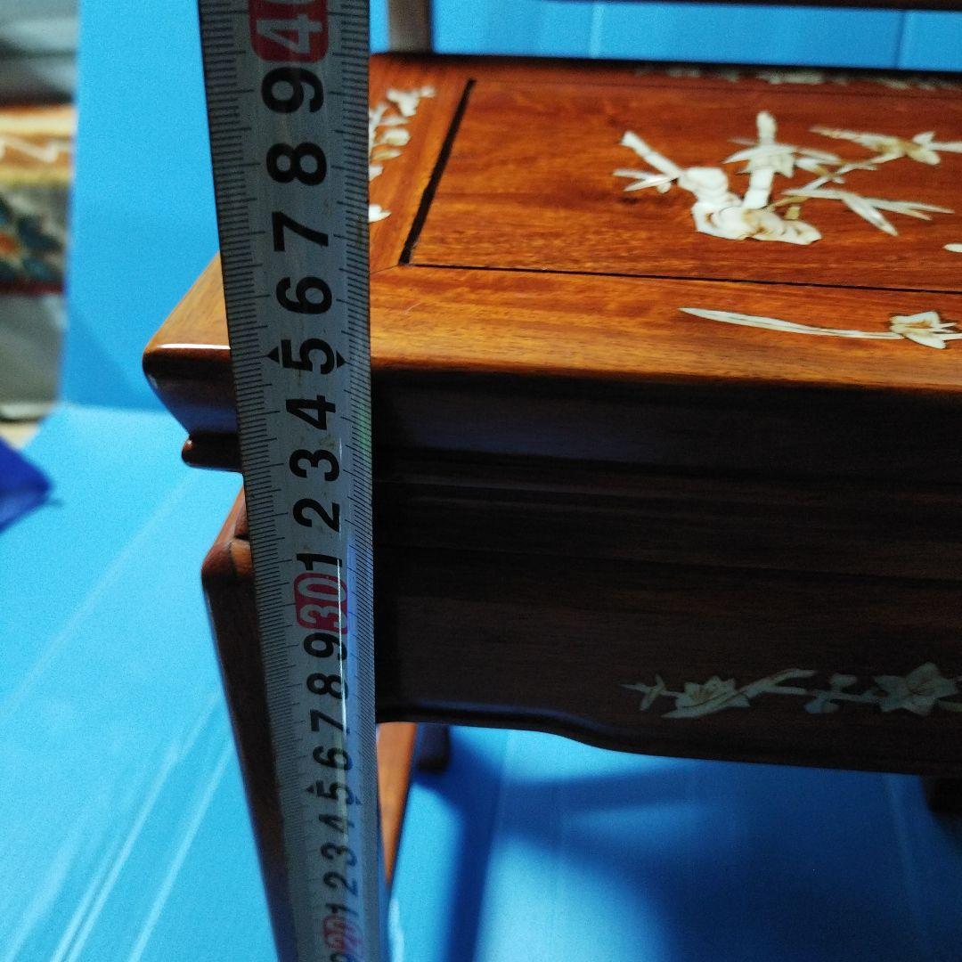 花台(2点セット)花梨 唐木 螺細