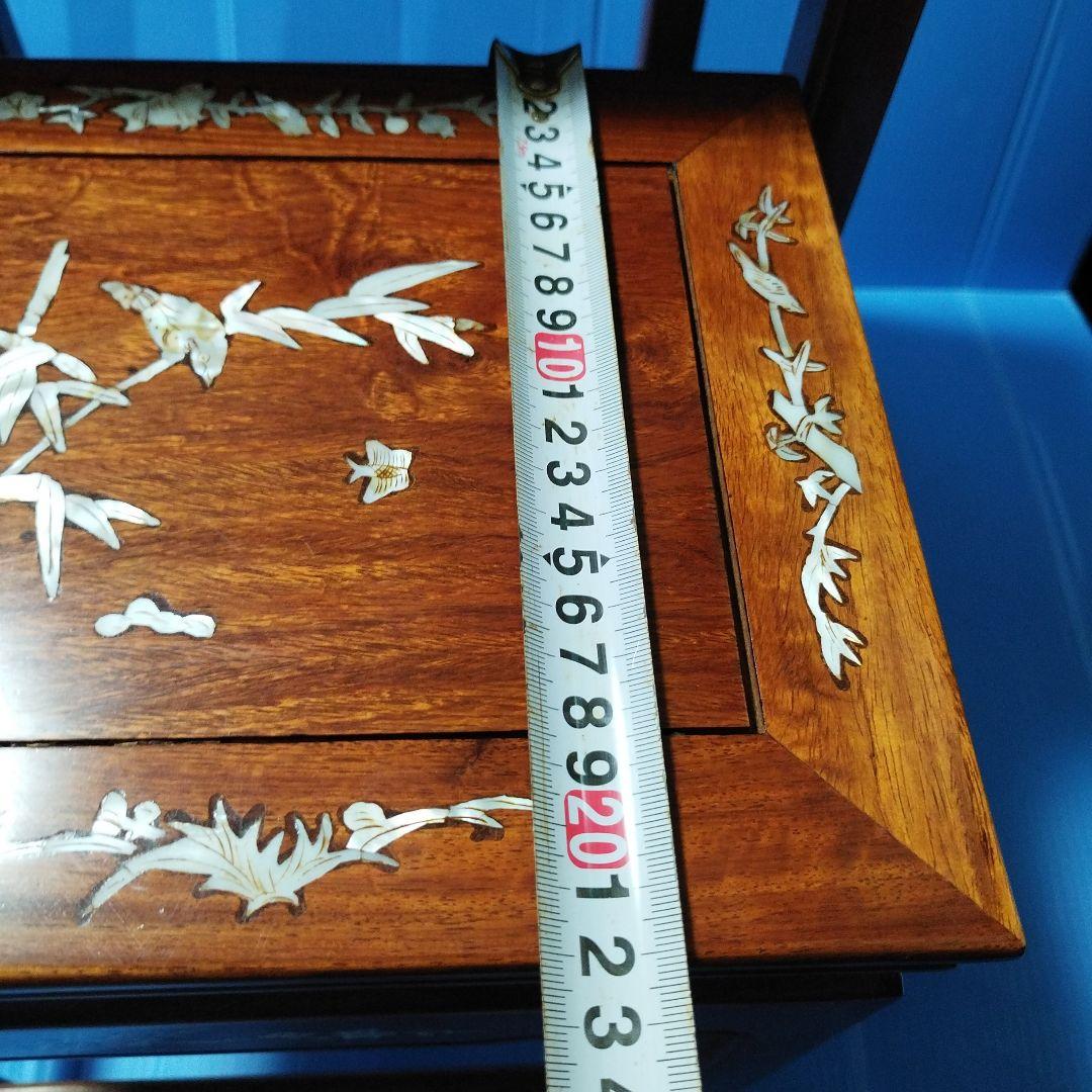 花台(2点セット)花梨 唐木 螺細