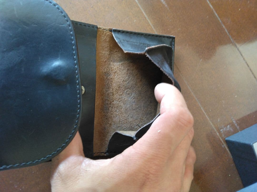 MR. OLIVE 黒 クロムエクセル三つ折り財布