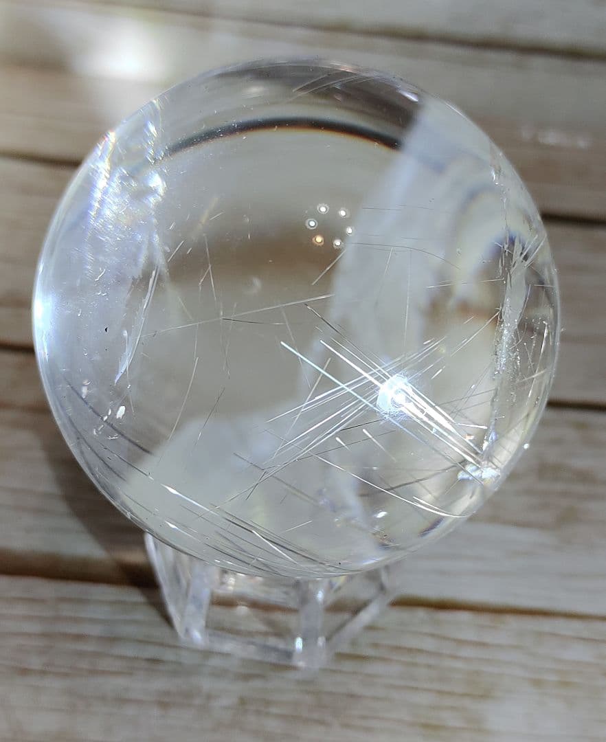 ゴールデンルチル入り水晶球 直径52mm