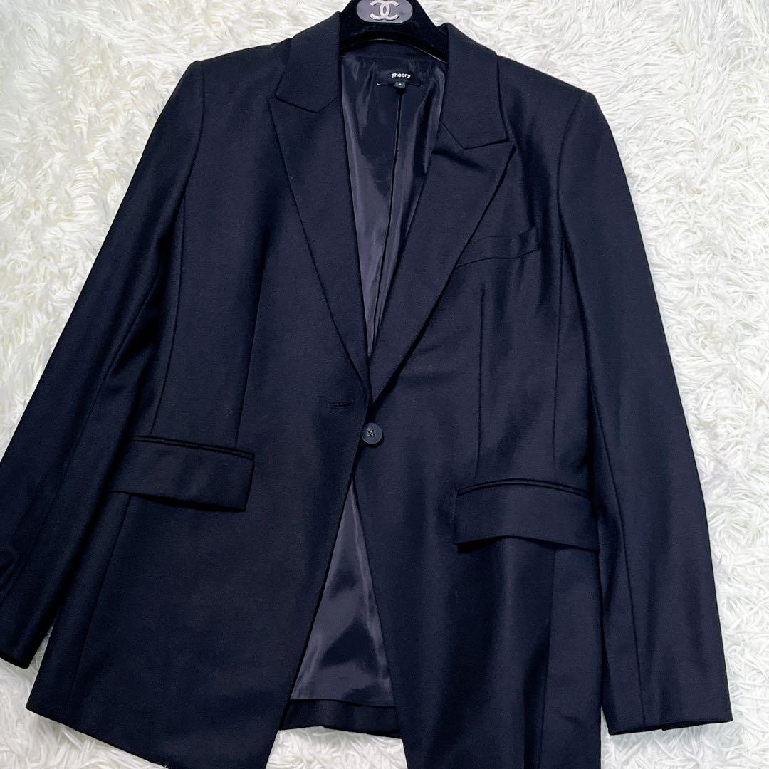 【美品】Theory　23年　スーツ　セットアップ　ストレッチ　ブラック