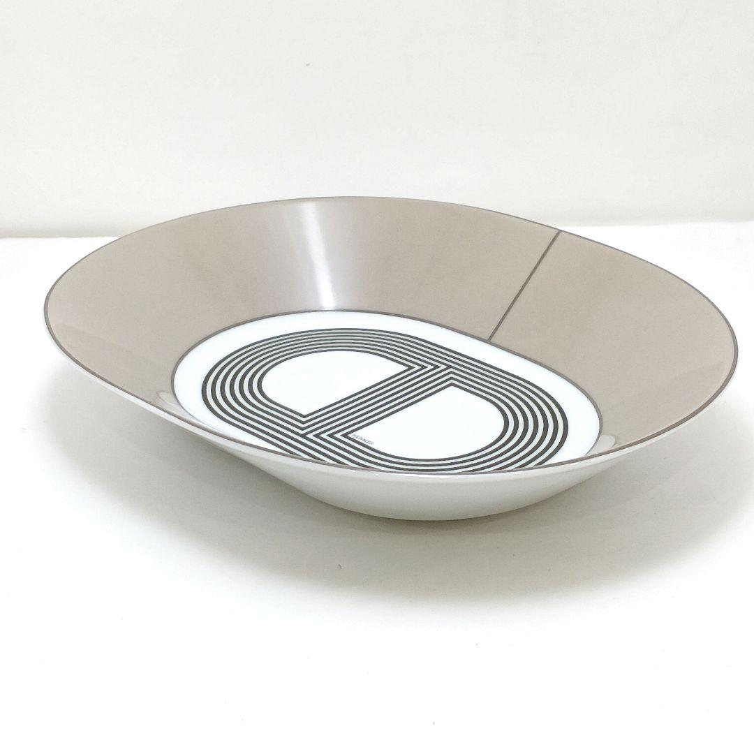 Y2061-1 エルメス ラリー24 オーバル プレート グレー 2枚セット