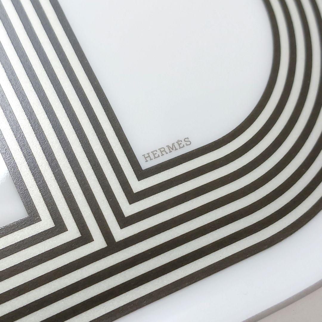 Y2061-1 エルメス ラリー24 オーバル プレート グレー 2枚セット