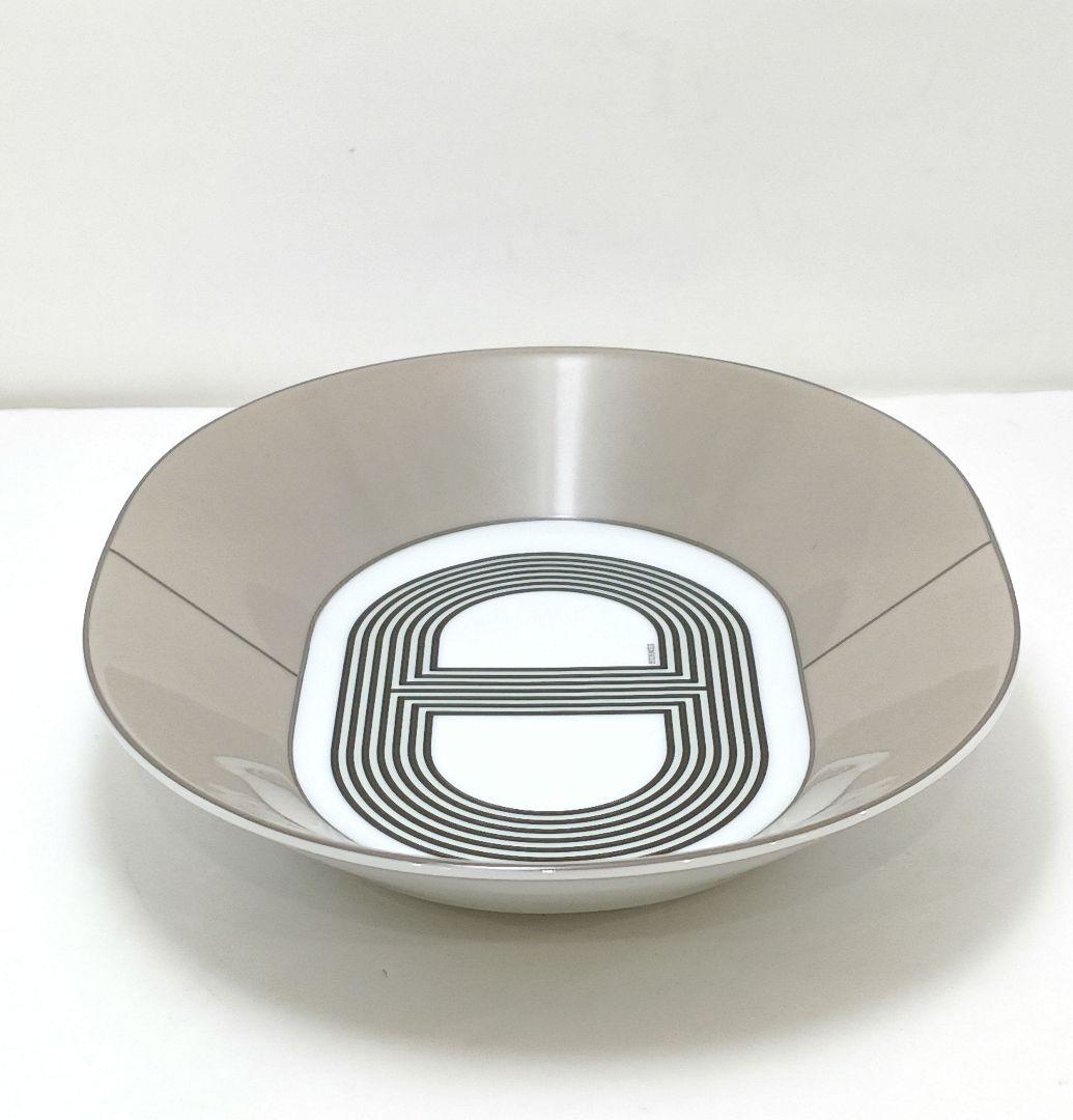 Y2061-1 エルメス ラリー24 オーバル プレート グレー 2枚セット