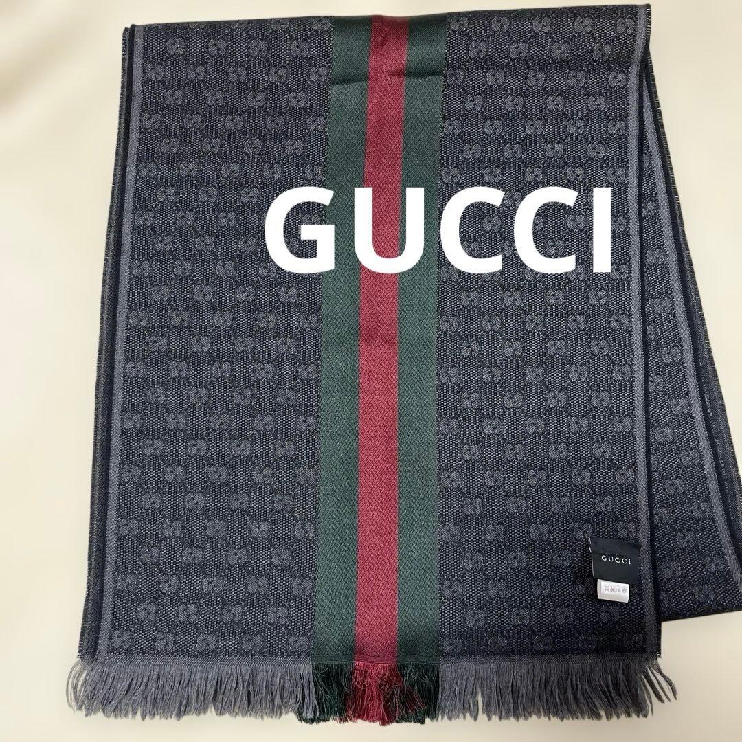 GUCCI マフラー　シェリーライン　37×186cm