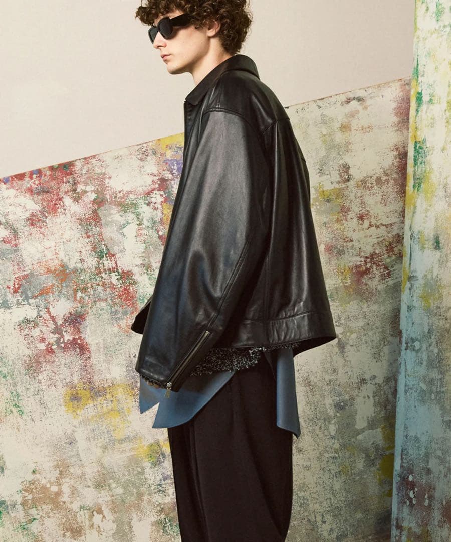 (チカ)メゾンスペシャル　シープレザーシングルライダース